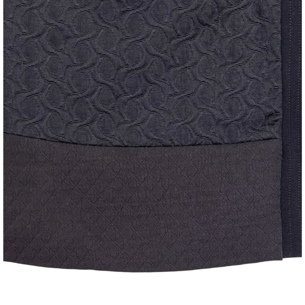 Cabi Asymmetrical Wrap Skirt Medium Black Mini Textured Buttons Short Swathe - Picture 4 of 10